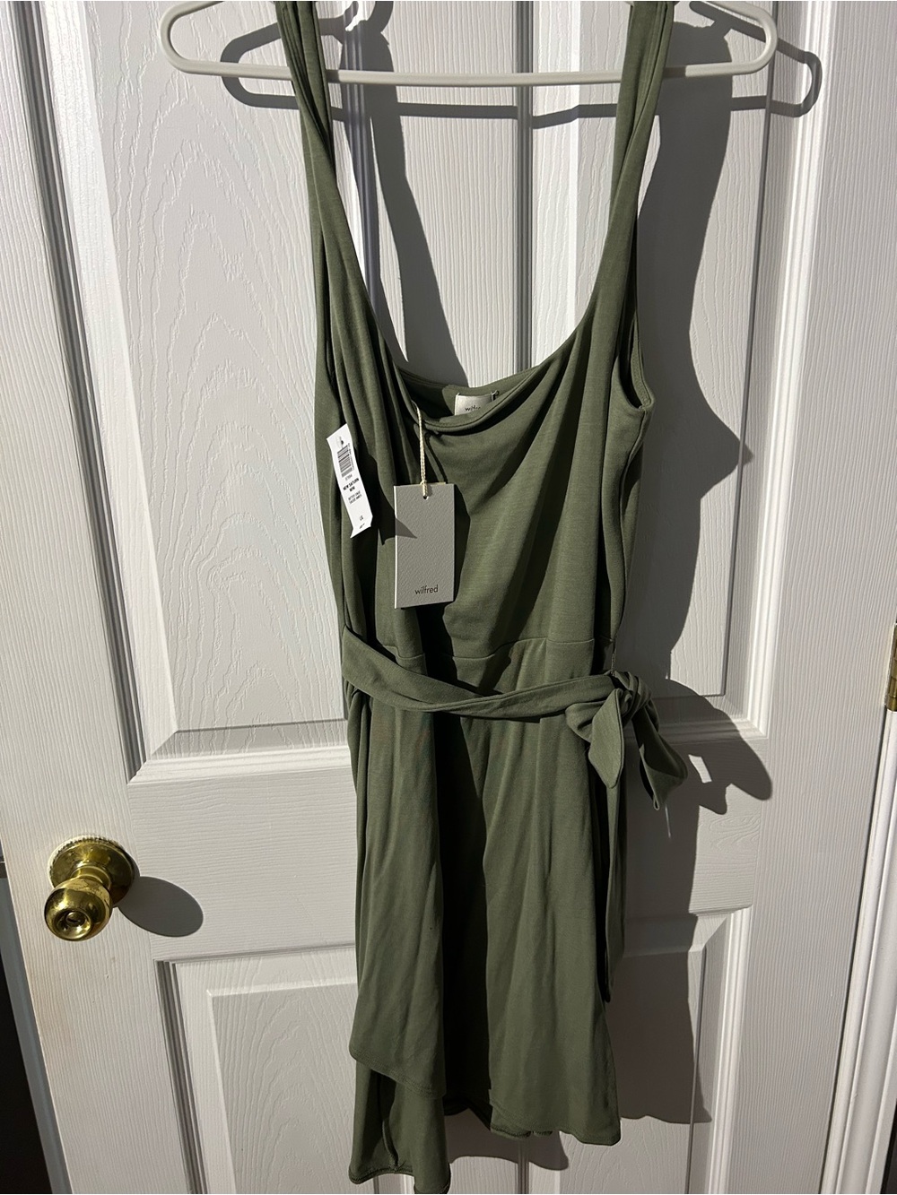 Wilfred Olive Green Wrap-Style Dress